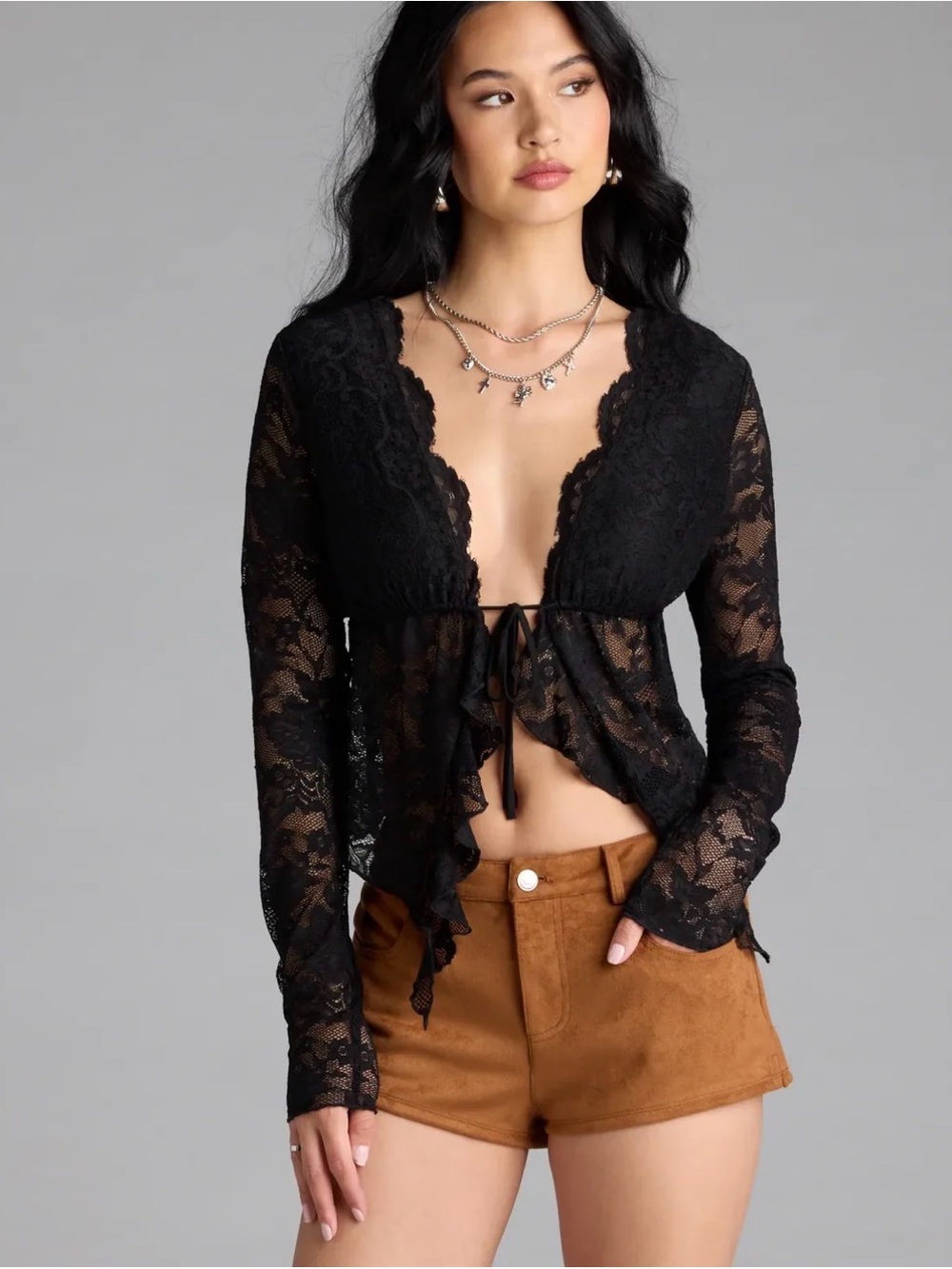 Wild Times Mid-Rise Faux Suede Hot Shorts